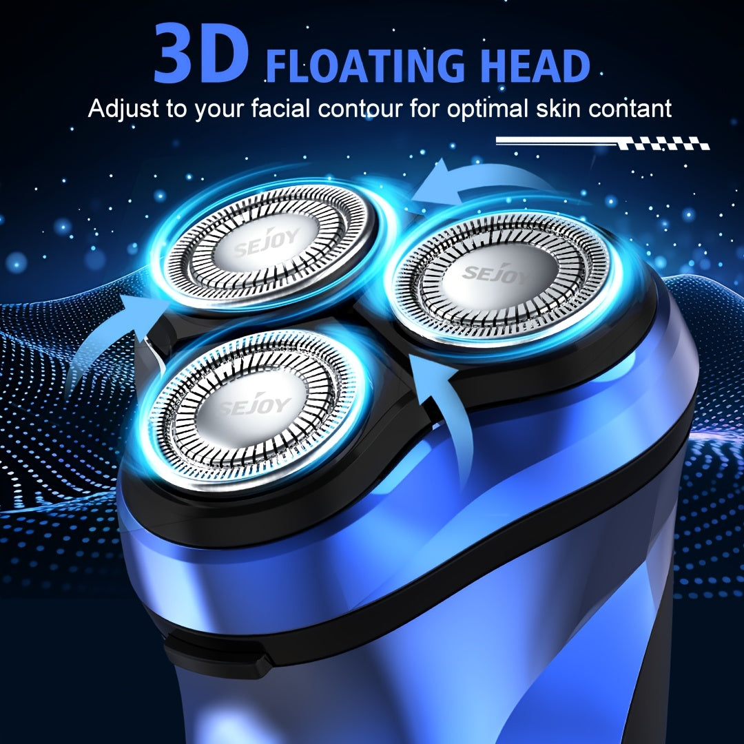 Blade Head Sold Seperately Electric Razor for Men, Electric Shaver for Men Face, Wet Dry Rechargeable Shaver with Pop Up Trimmer