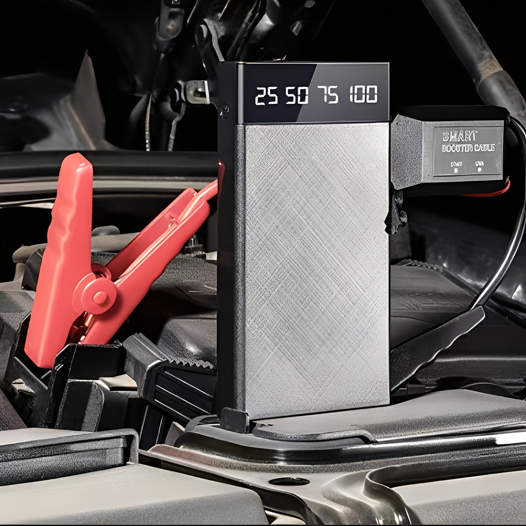10000mAh Portable Car Jump Starter, 12V Vehicle Emergency Power Supply, Quickly Starts Your Vehicle, High-Capacity Fast Charging, LED Emergency Light. Powerful Power Source Emergency Lighting Tool, Car Emergency Jump Starter