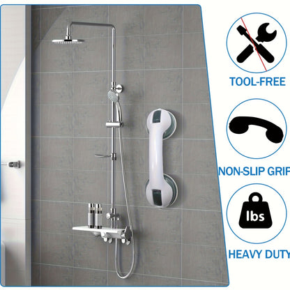 Bathroom Safety Grab Bar Set 2pcs – Non-Slip Suction Cup Handle, Durable Plastic, for Seniors & Individuals with Disabilities, Works on Glass, Tile & Marble | ShopVora CA