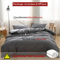 Bedding Duvet Cover Set 100% Washed Cotton Duvet Cover Breathable Durable Soft Comfy