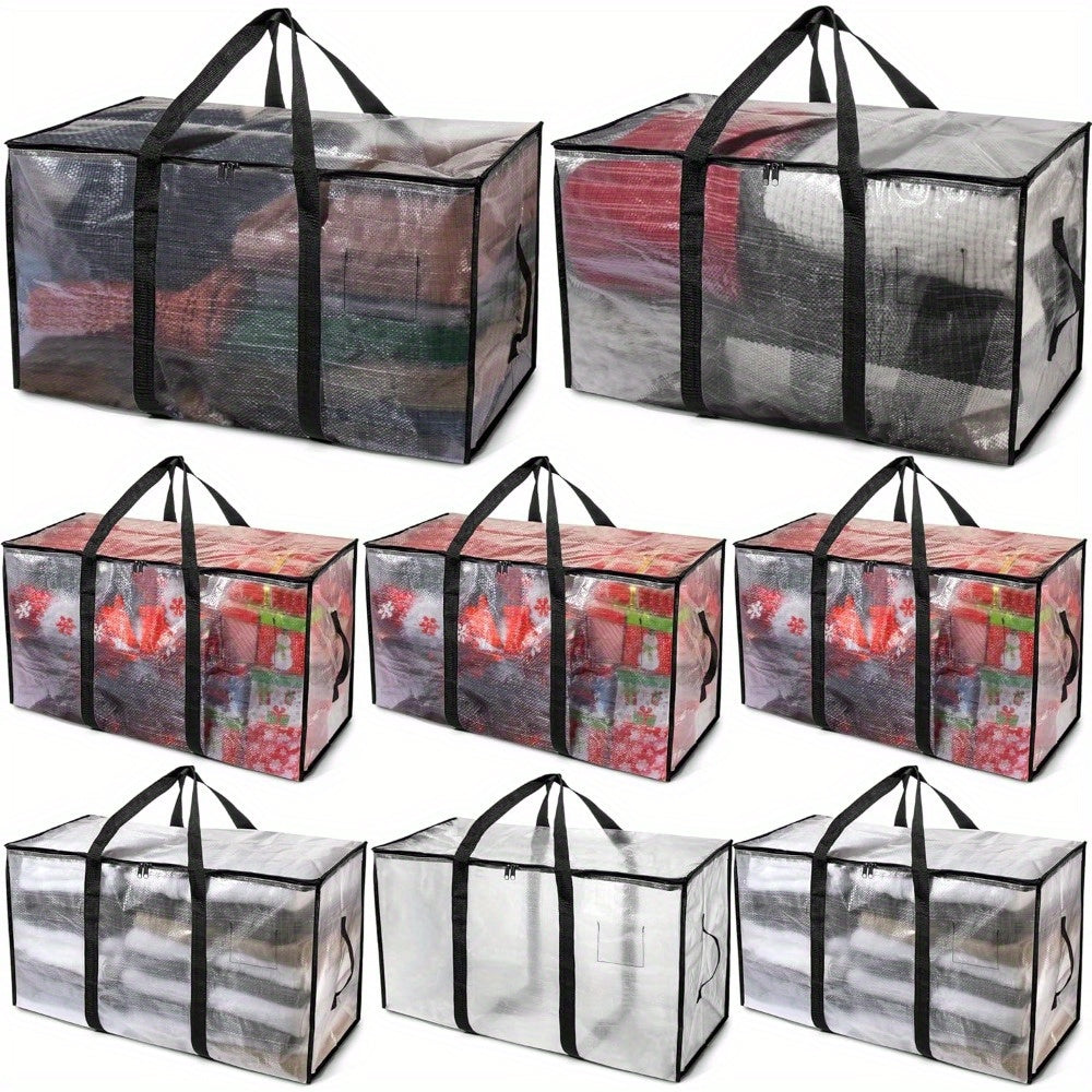 Oversized Moving Bags with Backpack Straps 2/4/6 Pack – Heavy Duty 600D Water-Resistant Storage Totes with Zippers & Handles for Moving, College Dorm, Holiday & Home Organization
