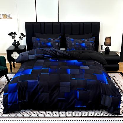 3-Piece Digital Print Duvet Cover Set – All-Season Bedding, 1 Duvet Cover & 2 Pillowcases, Zipper Closure, Machine Washable, Bedroom & Guest Room Décor