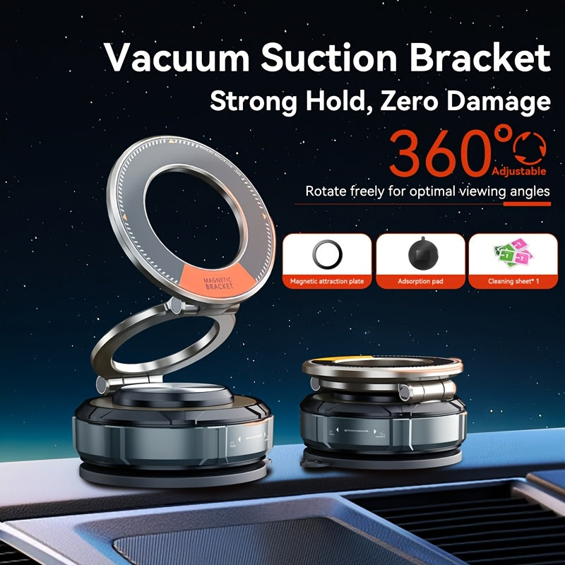 Upgraded Vacuum Magnetic Car Phone Holder 360° Reinforced 96LBS Super Strong Suction Cup Phone Holder for MagSafe Phone Holder for Your Car/Gym/Mirror Holder for iPhone And Android