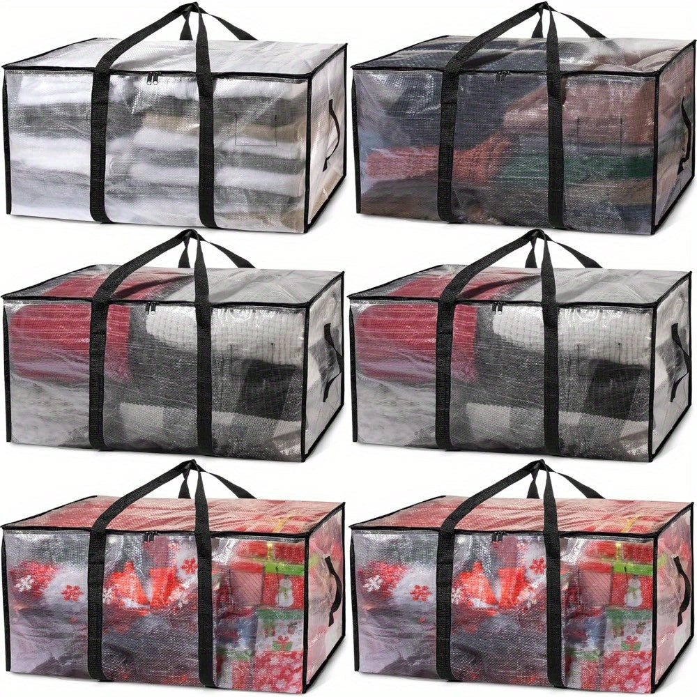 Oversized Moving Bags with Backpack Straps 2/4/6 Pack – Heavy Duty 600D Water-Resistant Storage Totes with Zippers & Handles for Moving, College Dorm, Holiday & Home Organization