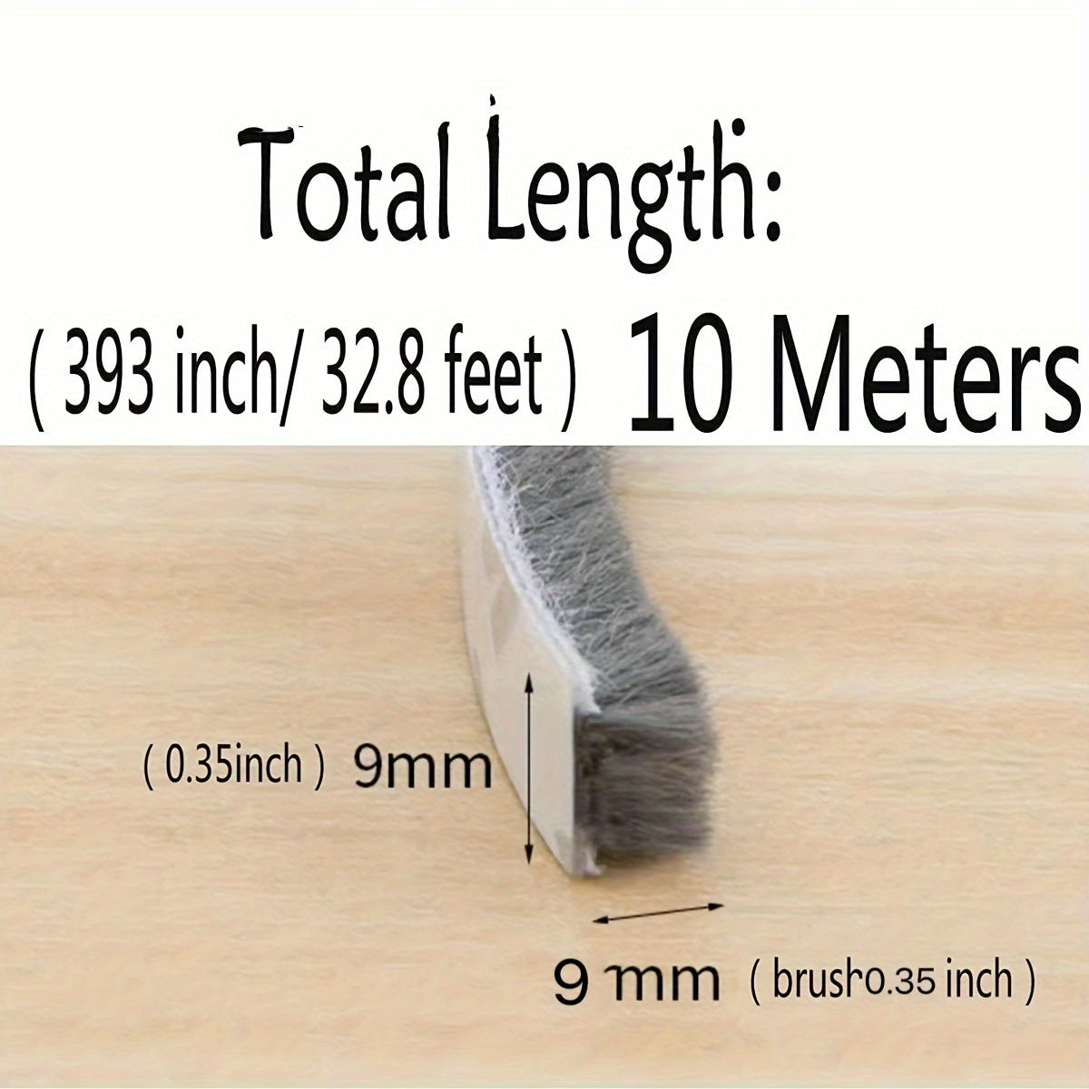 Self-Adhesive Door & Window Sealing Strip 32.8 Feet – Soundproof Weatherstrip Foam Seal Tape for Wind Dust & Draft Protection, 0.35" Wide x 0.2" Thick, Easy DIY Install, Canada