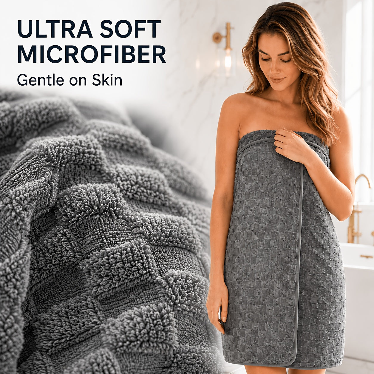 Microfiber Bath Towels Set 4-Pack Extra Large 27x55 & 35x70 in – Super Soft Quick-Dry Luxury Spa Hotel Quality Towels, Multi-Color Options