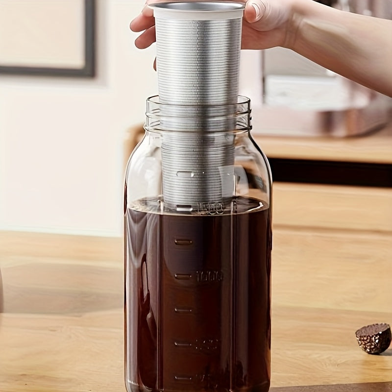 Chilled Coffee Brewer, Mason Jar Jug with a Cover