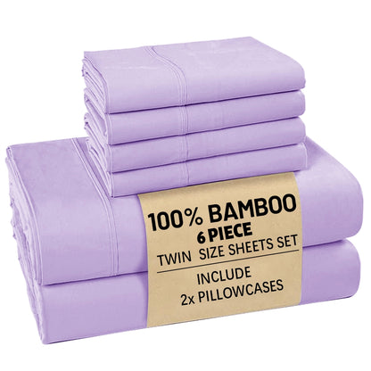 Bamboo Sheets Set 4-6pcs – 2200TC 100% Viscose Luxury Bed Sheet Set, Ultra Soft Cooling & Breathable, Hotel-Quality Bedding for Hot Sleepers – King, Queen, All Sizes | ShopVora CA