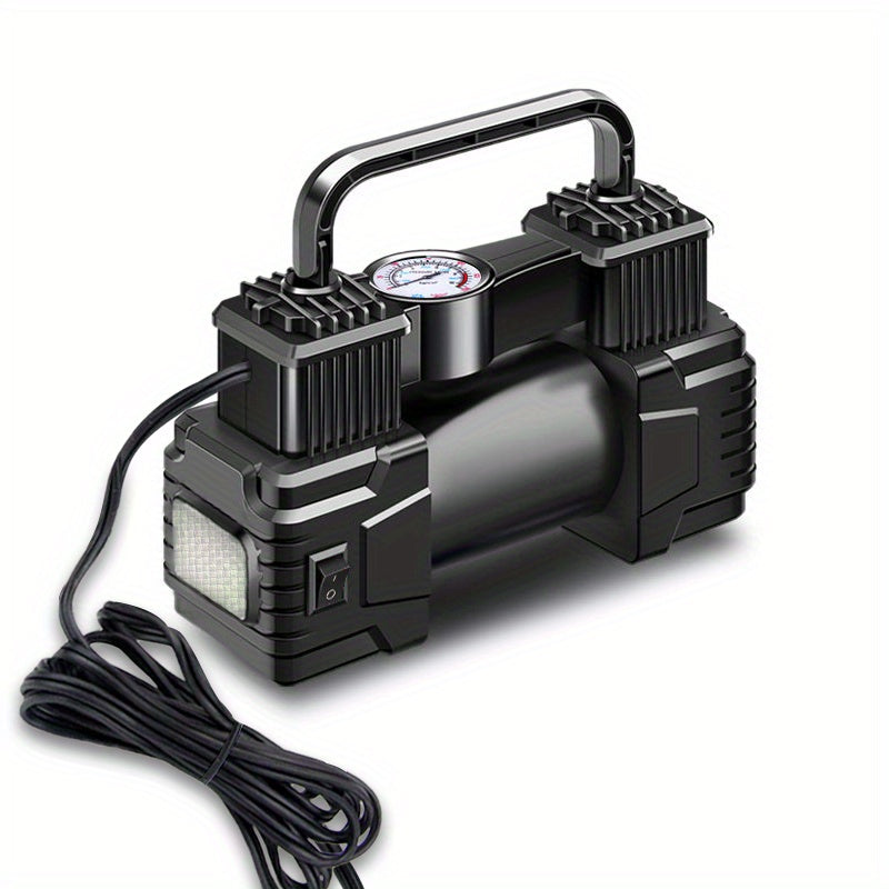 Portable Tire Inflator, 12V 150 PSI, Handheld Air Pump with Digital Pressure Gauge And LED Light, Suitable for SUV, Car, Motorcycle, Bicycle, Balls, Sports Equipment, Inflatable Mats, Swimming Rings, And Kayaks, Without Battery, Car Accessories