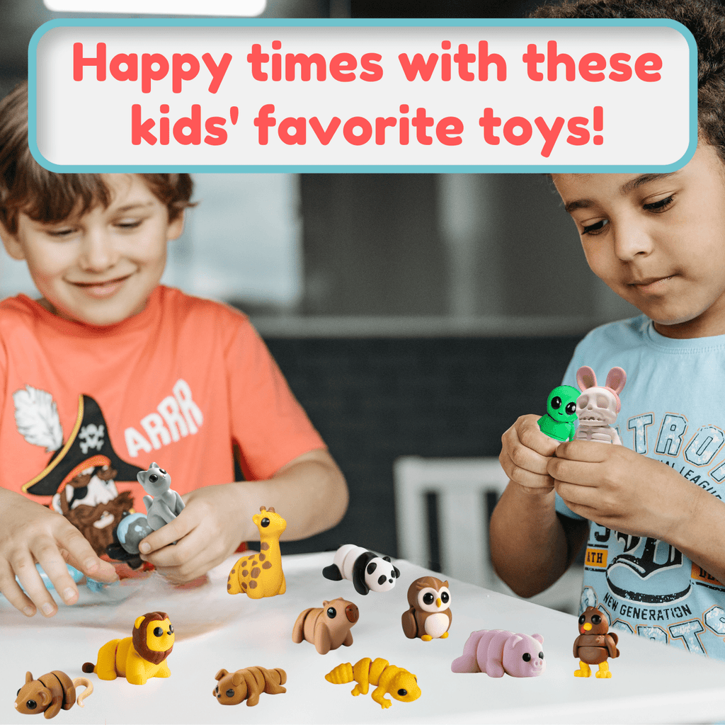 100 PCS Random Mini Fidget Toy Pack – Cute Mixed Animal & Creature Figures • 150+ Unique Models Available • New Styles Added Monthly • Fun for Kids & Adults • Party Favors, Classroom Rewards, Goodie Bags & Collecting