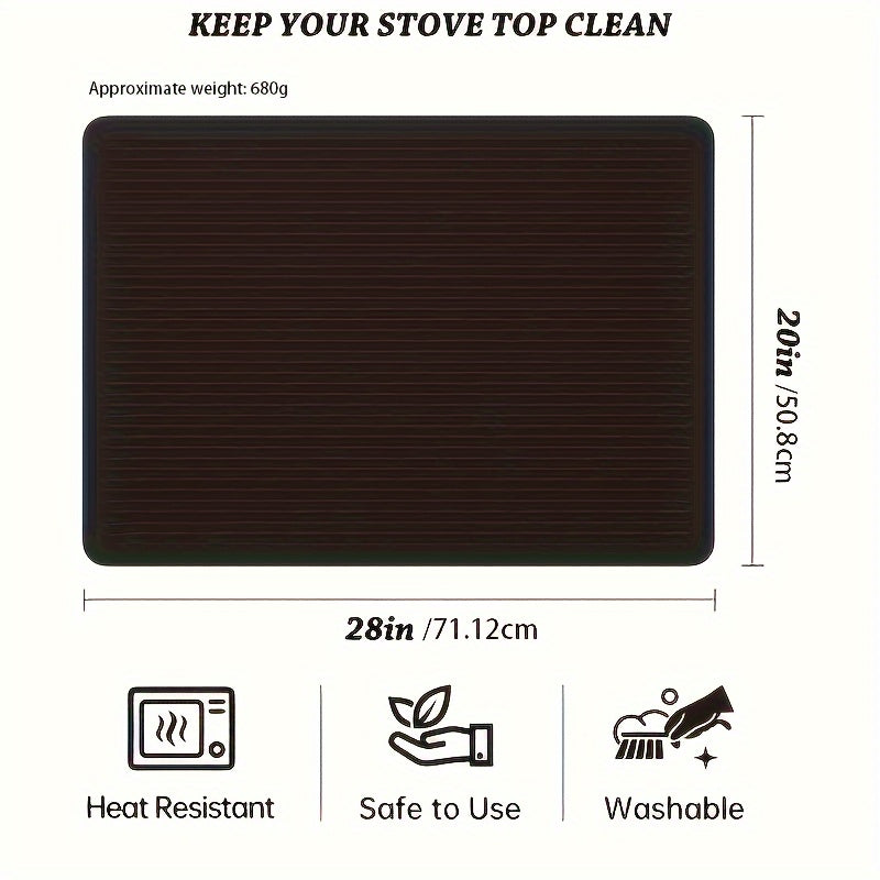Stove Sovers for Stove Top - Silicone Electric Stove Cover Mat - 28 X 20 Ceramic Stove Guard Stove Top Protector, Heat  Glass Cooktop Cover, Dish Drying Mats for Kitchen