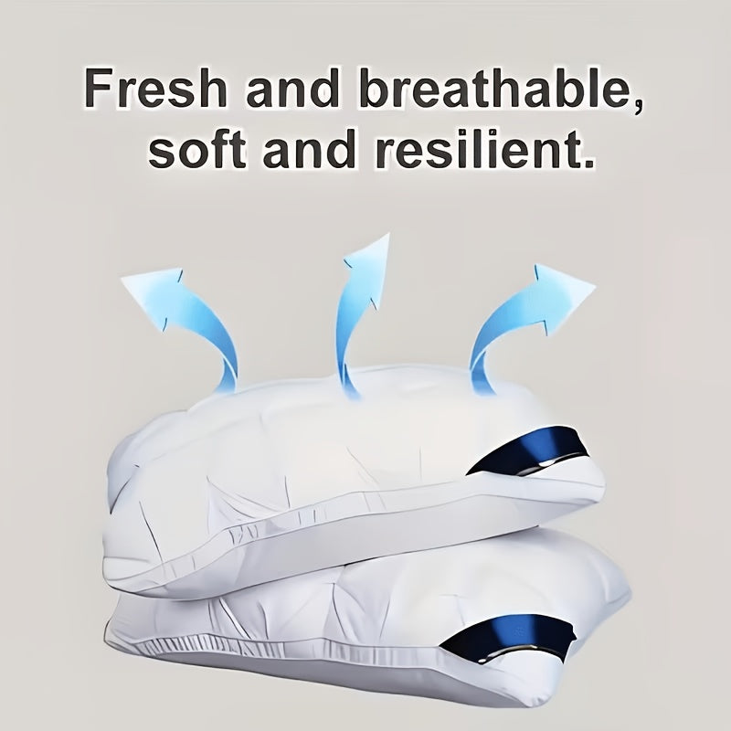 2pcs Luxury Hotel Pillows - Ultra Plush Heavyweight Bed Pillows With Slow Rebound & Neck Support | All-Season Cooling Pillows For Side, Back And Stomach Sleepers | Non-Flattening Plush Comfort Design