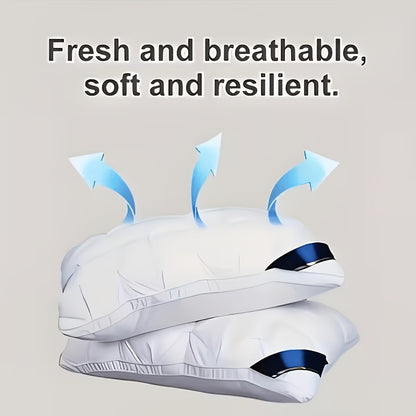 Heavyweight Plush Bed Pillows 2-Pack – Ultra Soft Slow Rebound Neck Support, All-Season Cooling, Non-Flattening for Side, Back & Stomach Sleepers – Luxury Hotel Quality