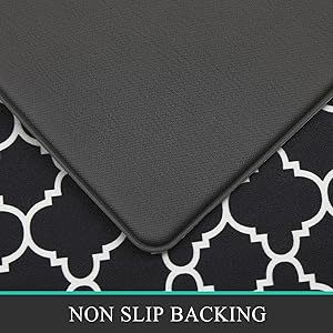 Anti Fatigue kitchen floor mat Sets 2pcs Non-Slip High Quality Kitchen Runner Mat Farmhouse Kitchen Rugs and Mats Comfort Standing Mat Cushioned Kitchen Floor Mats PVC Foam Kitchen Mats