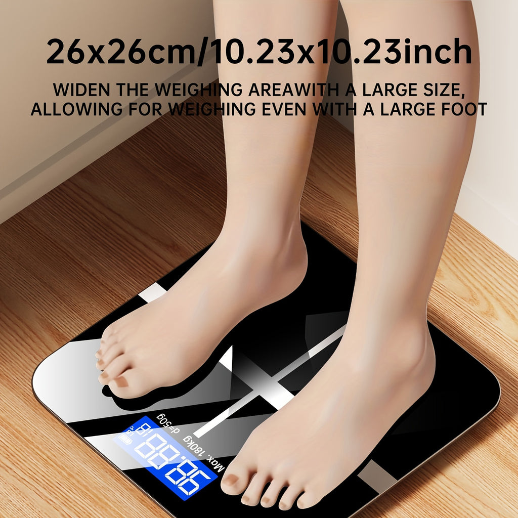 396-Pound Weight Scale, Electronic Scale, Bathroom Scale, Personal Scale, High-Precision Weight Scale, with LCD High-Definition Display And Temperature Display (Switchable KG/LB Units) Large Platform, Durable And Safe, Random Color, Random Pattern