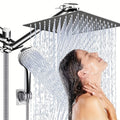 Modern Luxury Shower Head, 8/10 Inch Shower Head with Handheld Spray Combo And Adjustable Arm, High Pressure Rain Shower Head, Electroplated/Black Shower Showerhead, Handheld Showerhead, Contemporary Design