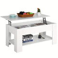 Coffee Table, Lift Top Coffee Table with Large Hidden Storage Shelf, Lift Tabletop Dining Table for Living Room, Home Small Space