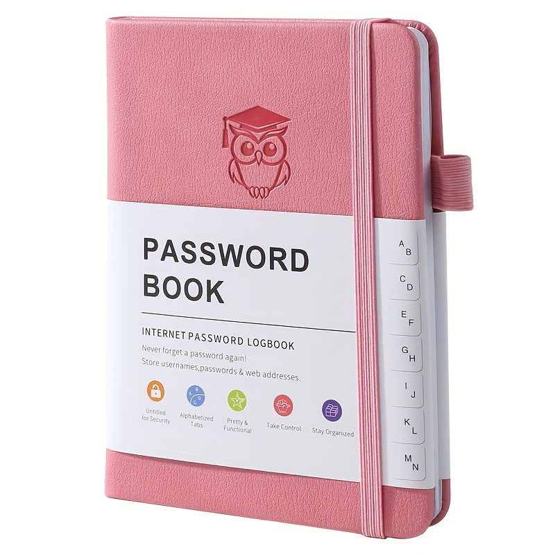 Password Book A6 Pocket-Sized, Internet Password Log Book with Alphabetical Letter Labels, Website Login Address Keeper & Organizer for Seniors Adults – Small Discreet Password Notebook