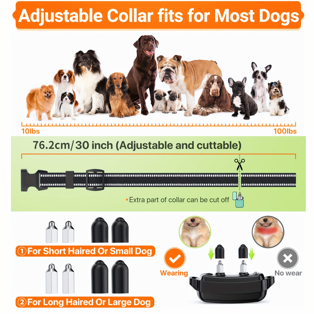 Dog Shock Collar, Dog Training Collar with Remote, with 4 Training Modes, IP68 Rechargeable E Collar for Large Medium Dogs with Beep Shock and Security Lock (40-120 Lbs)