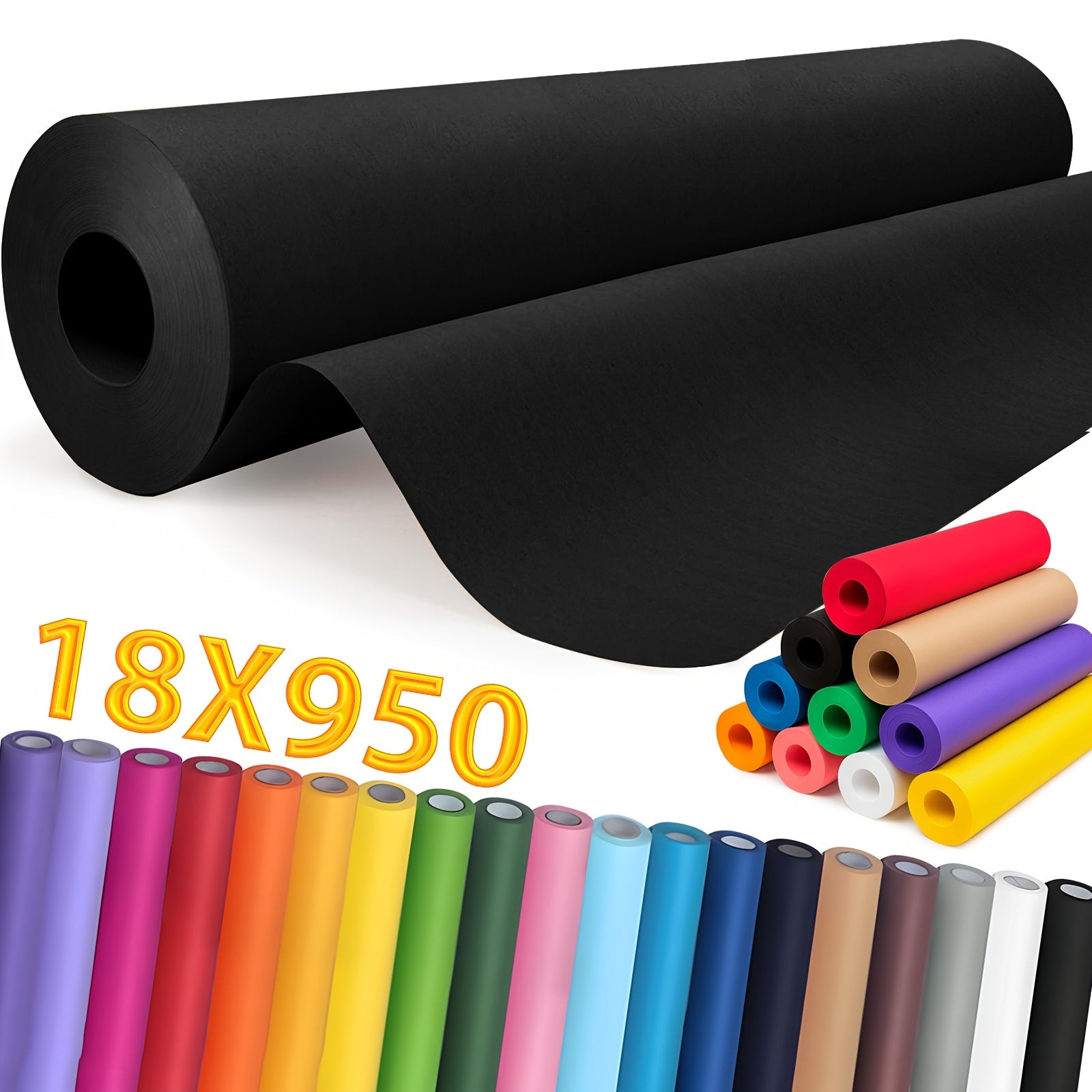 Kraft Wrapping Paper Roll Vibrant Colors – Multi-Use for Gift Wrapping, Art Projects, Table Runner, Bulletin Board, Bouquet Wrapping, Party Supplies & Shipping Packaging – Christmas Crafts