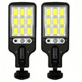 4/2pcs Solar COB High-brightness Searchlight, Smart Sensor Remote Control + Human Body Sensor Dual Control, IP44 Waterproof Level, Dedicated To Villa Gardens And Courtyards, Smart Life, Convenient Experience, Light Up Your Outdoor Space