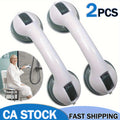 2pcs Bathroom Safety Grab Bar Set, Non-Slip Handle, Durable Plastic Construction, Sturdy And Stable, Strong Suction Cup Design, Bathroom Accessory, Ideal for Seniors, Individuals with Disabilities, Glass, Tile, And Marble Surfaces