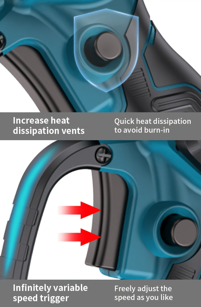 Wireless Mini Chainsaw, Portable Battery-powered Handheld Electric Chainsaw, Lightweight Single-handed Compact Chainsaw, Suitable for Tree Trimming And Branch Pruning, Ideal for Home Gardens And Wood Processing