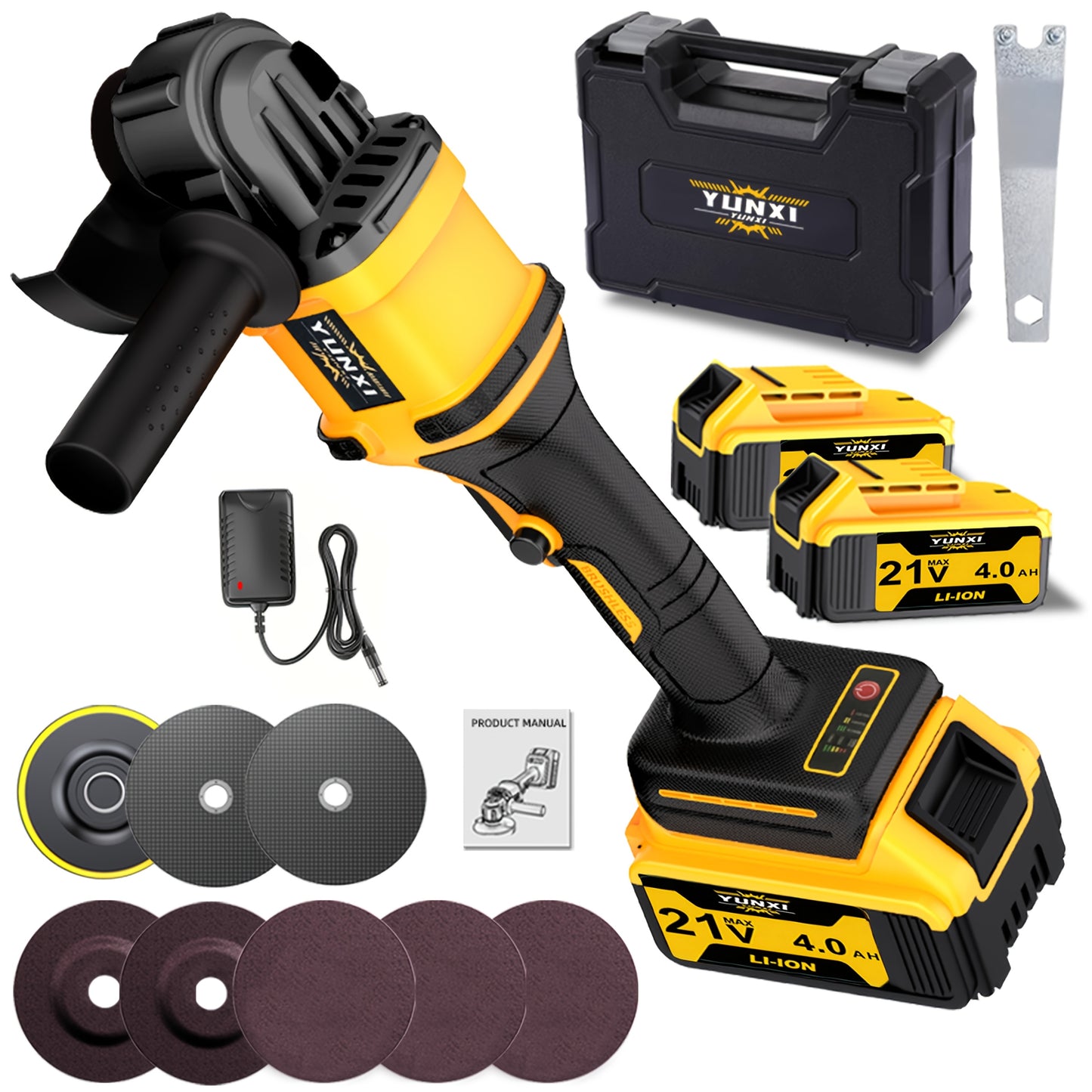 Cordless Lithium Angle Grinder & Electric Polishing Machine – Multifunctional Grinding Polishing Tool, Single/Upgraded/Deluxe Kit, Gift for Dad & Boyfriend Canada