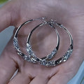 S925 sterling Silvery Women's oversized circular earrings - minimalist circular design, cool toned aesthetics, versatile daily party accessories, fashionable accessories, exquisite luster, a must-have for fashion enthusiasts