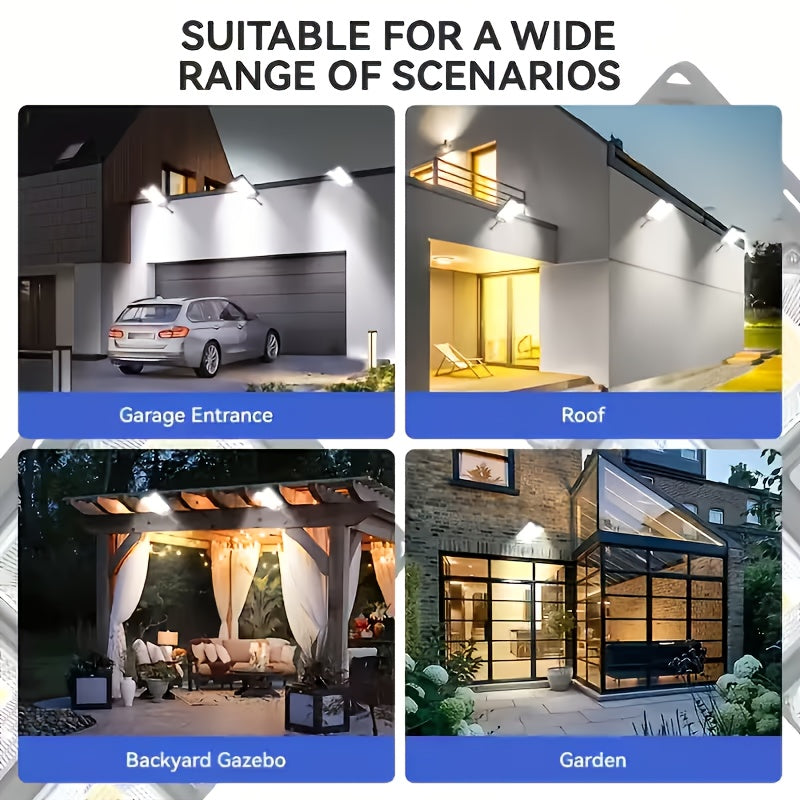 Solar LED Street Lamp 144 & 598 LED – Super Bright, 3 Lighting Modes, 320° Wide Angle, IP65 Waterproof | Outdoor Wall Light for Garden, Street & Commercial Use | ShopVora CA