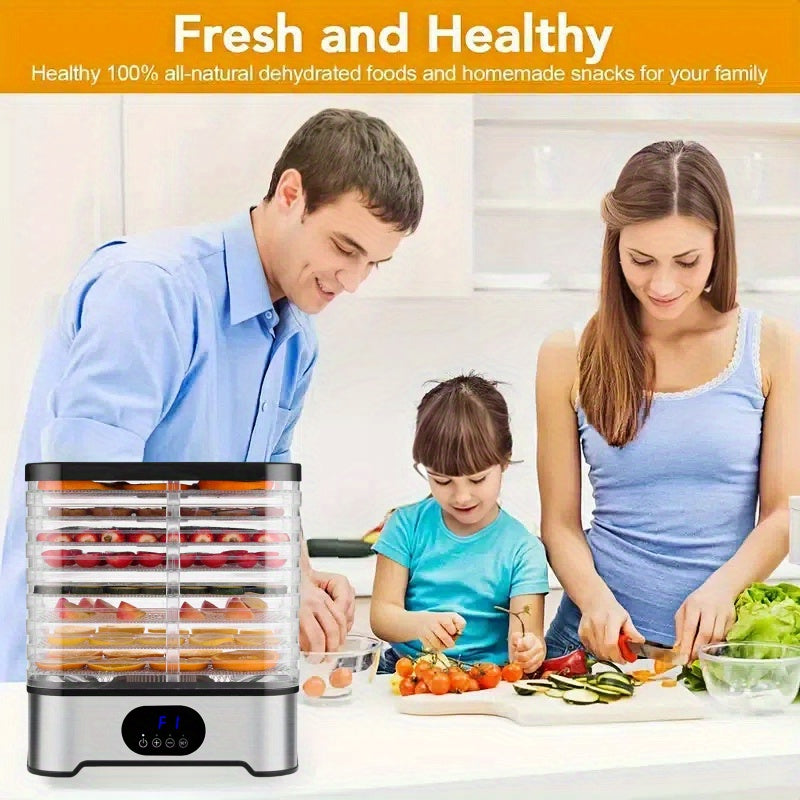 [Digital | Stainless Steel] 5/8-Layer Large Capacity Digital Food Dehydrator | Stainless Steel, Adjustable Settings, Quiet Operation | Ideal for Drying Fruits, Jerky, Vegetables, Herbs, Snacks, And Pet Treats, Perfect for Home And Professional Use