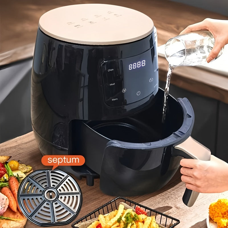 1 Air Fryer, 1.59 Gallon Air Fryer Oven, with Smart Cooking Program, Large Capacity Multi-function Electric Fryer, Household Electronic Touch Control Multi-function Air Fryer, Kitchen Appliances 110V-130V