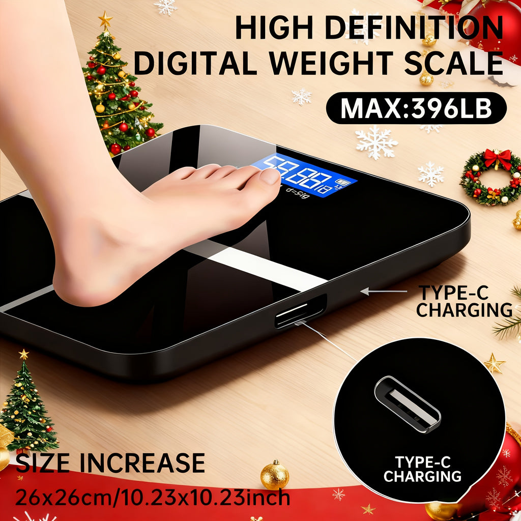 396lb Digital Body Weight Scale, Bathroom Scale, Personal Scale, High Precision Weighing Scale with HD LCD Display And Temperature Display (KG/LB Switchable). Large Platform, Durable And Safe, Suitable for Various Scenarios.