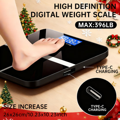 High Precision Bathroom Scale 396 lb with Temperature Display – HD LCD Digital Body Weight Scale, Large Platform, KG/LB Switchable, Auto Power-Off, Durable & Safe for Home Bathroom | Canada