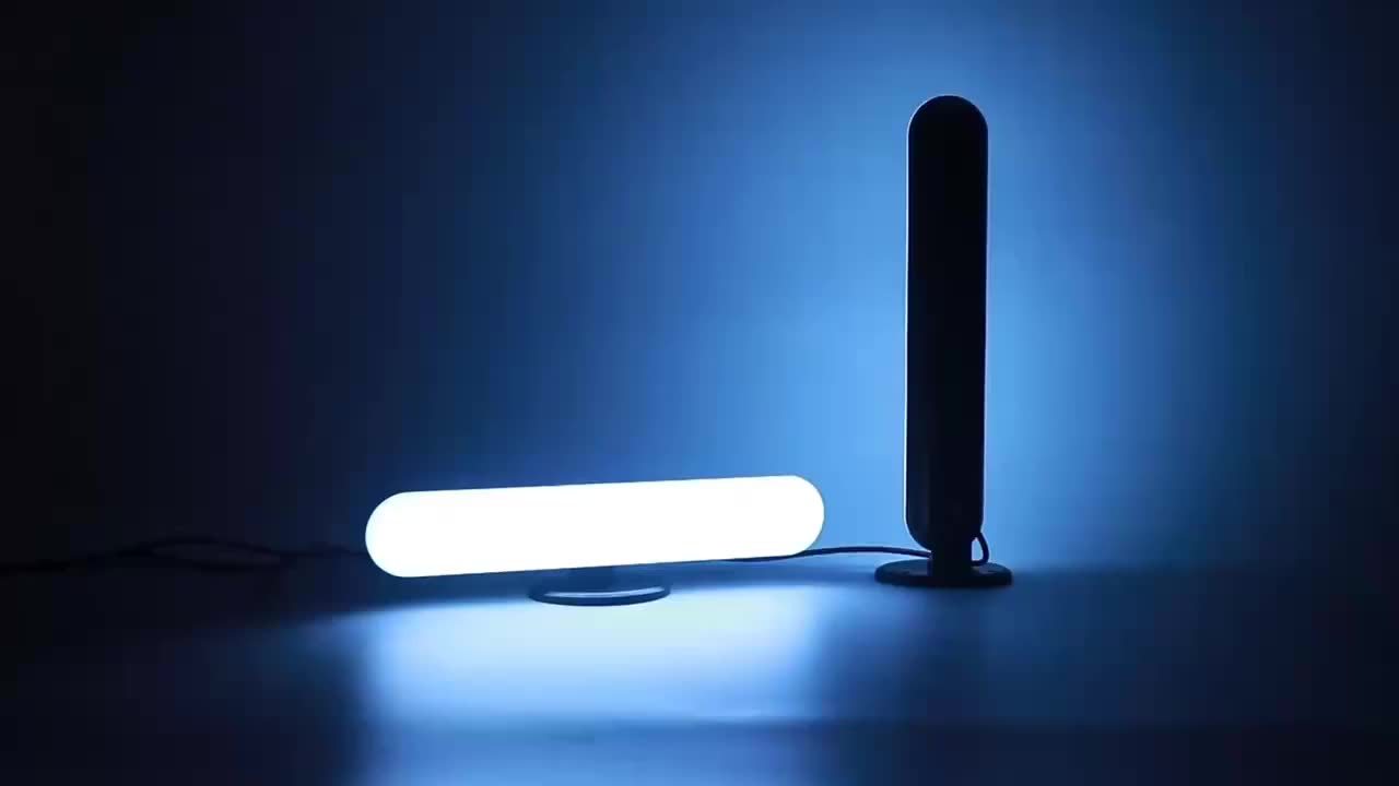 RGB LED Strip Light Geometric Table Lamp – USB Powered, Remote Control, Color-Changing Mood Light for Gaming, TV Backlighting, Room & Party Decoration