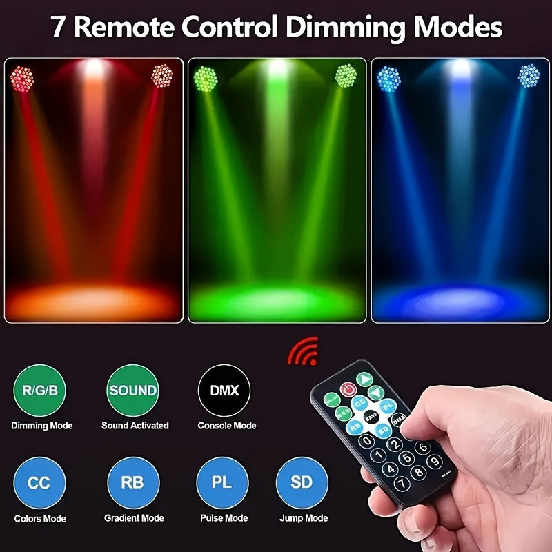 6/4/2 Pack, Flower Dance 36LEDs New Designed Stage Lights DJ Par Light Party Lights Uplights with Sound Activated Remote DMX Control for Disco Dance Wedding Club Christmas New Year Birthday Music Party Stage Lighting