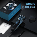 Cordless Electric Shaver for Men: Wet And Dry Rotary Shaver - Quick USB Charging & Gentle on Skin - Includes Pop-Up Trimmer & Precision Blades, Rapid Charging, Ideal Gift