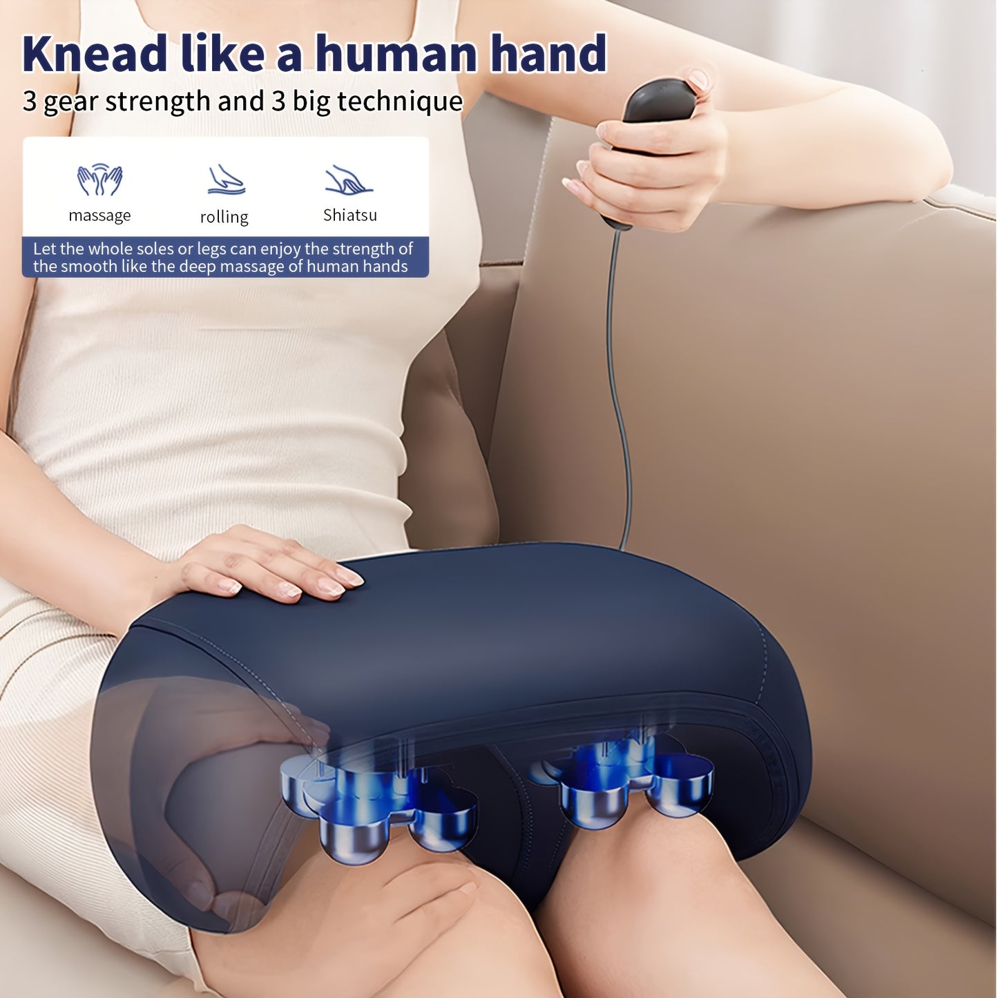 Shiatsu Foot Massager Machine with Heat – 3 Levels 2 Modes Kneading Rolling for Foot Calf Ankle Leg Plantar, Electric Feet & Leg Massager Gift for Mom Dad Women Men | ShopVora CA