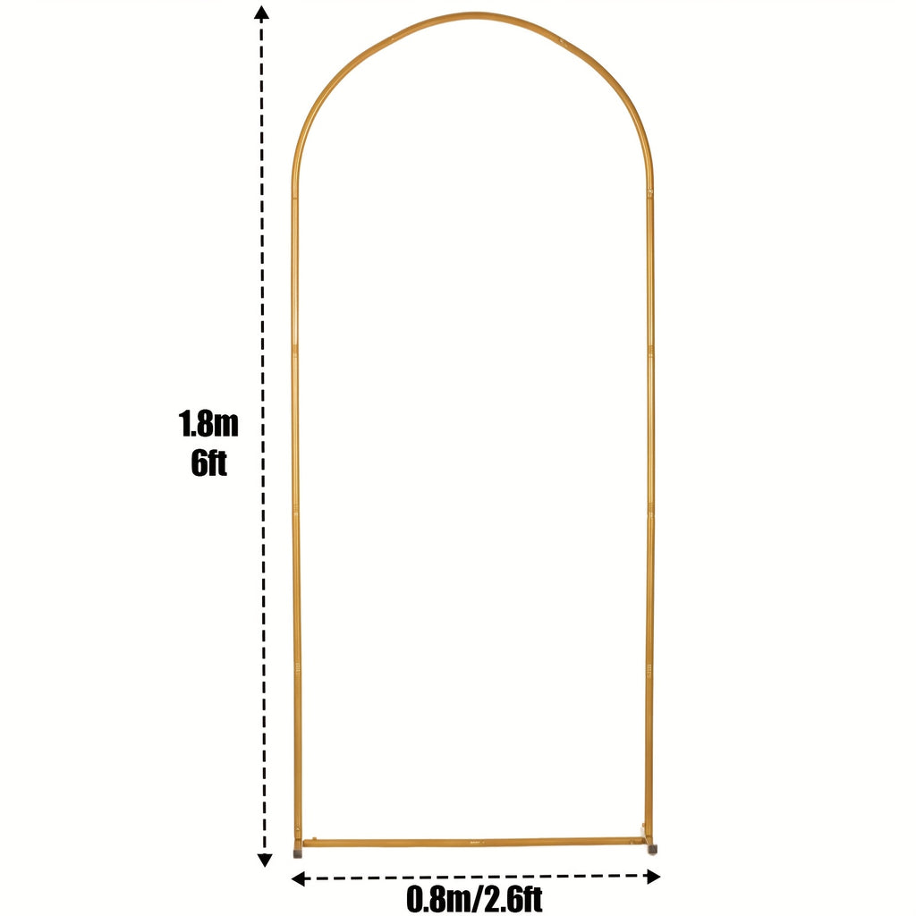 Wedding Arch Backdrop Stand 7.2FT&6.6FT&6ft Golden Metal Arch Backdrop Stand for Wedding Ceremony Shower Birthday Party Garden Floral Balloon Arch Christmas Decoration