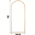 Wedding Arch Backdrop Stand 7.2FT&6.6FT&6ft Golden Metal Arch Backdrop Stand for Wedding Ceremony Shower Birthday Party Garden Floral Balloon Arch Christmas Decoration