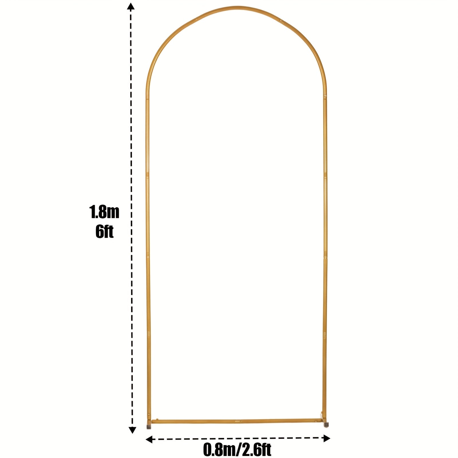 Wedding Arch Backdrop Stand 7.2FT&6.6FT&6ft Golden Metal Arch Backdrop Stand for Wedding Ceremony Shower Birthday Party Garden Floral Balloon Arch Christmas Decoration