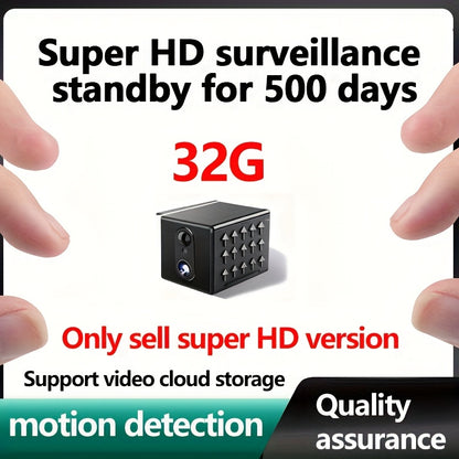 HD Mini Spy Camera WiFi 360° Wireless Home Security, Portable Micro Cam with Two-Way Audio Voice Recording, 300-Day Standby, Remote Mobile Monitoring – Indoor Nanny Cam
