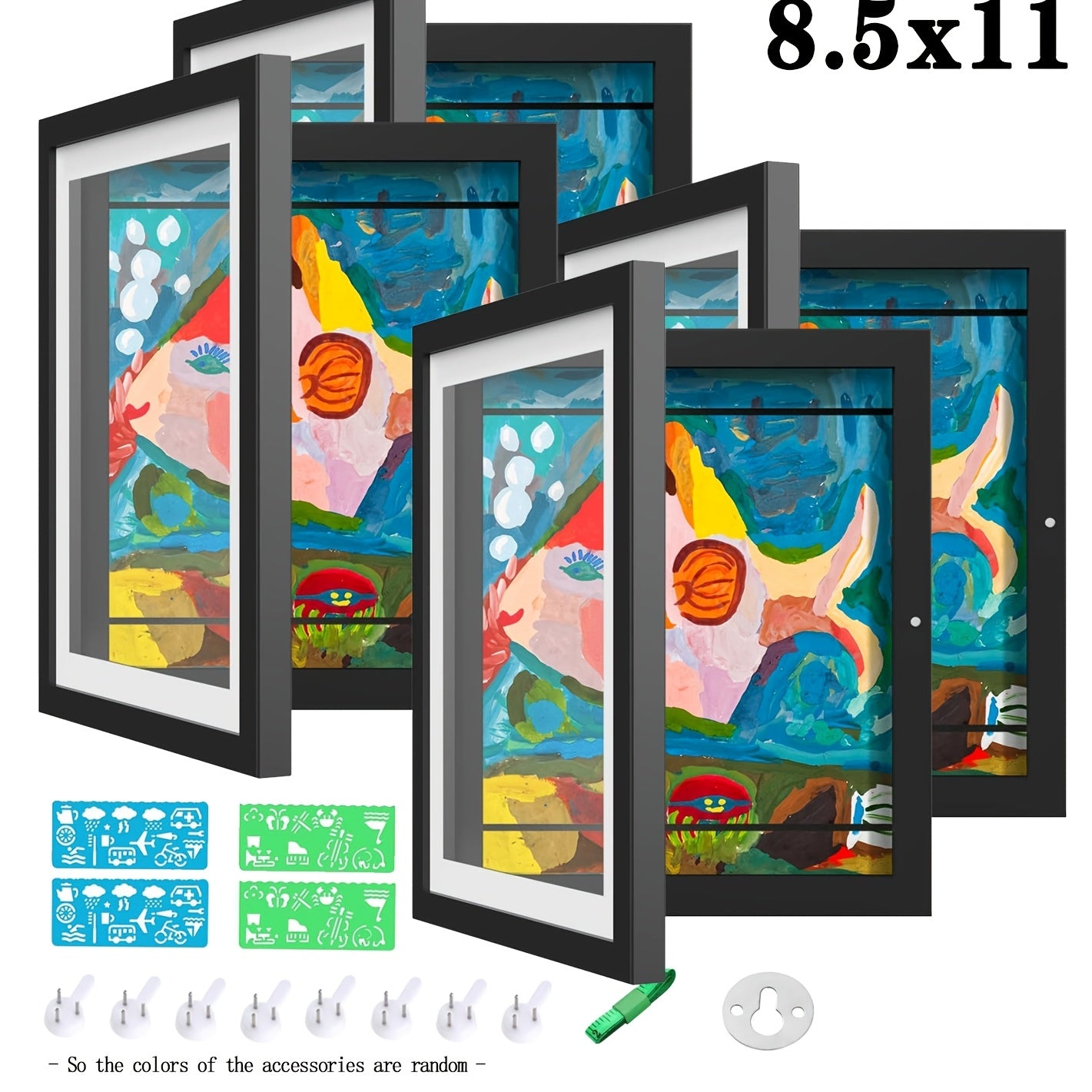Kids Art Frames Front Opening Changeable – Children Artwork Storage Display Frame Holds 50 Pieces for Wall, Set of 2 or 4 (Drawings, Crafts & Art Projects)