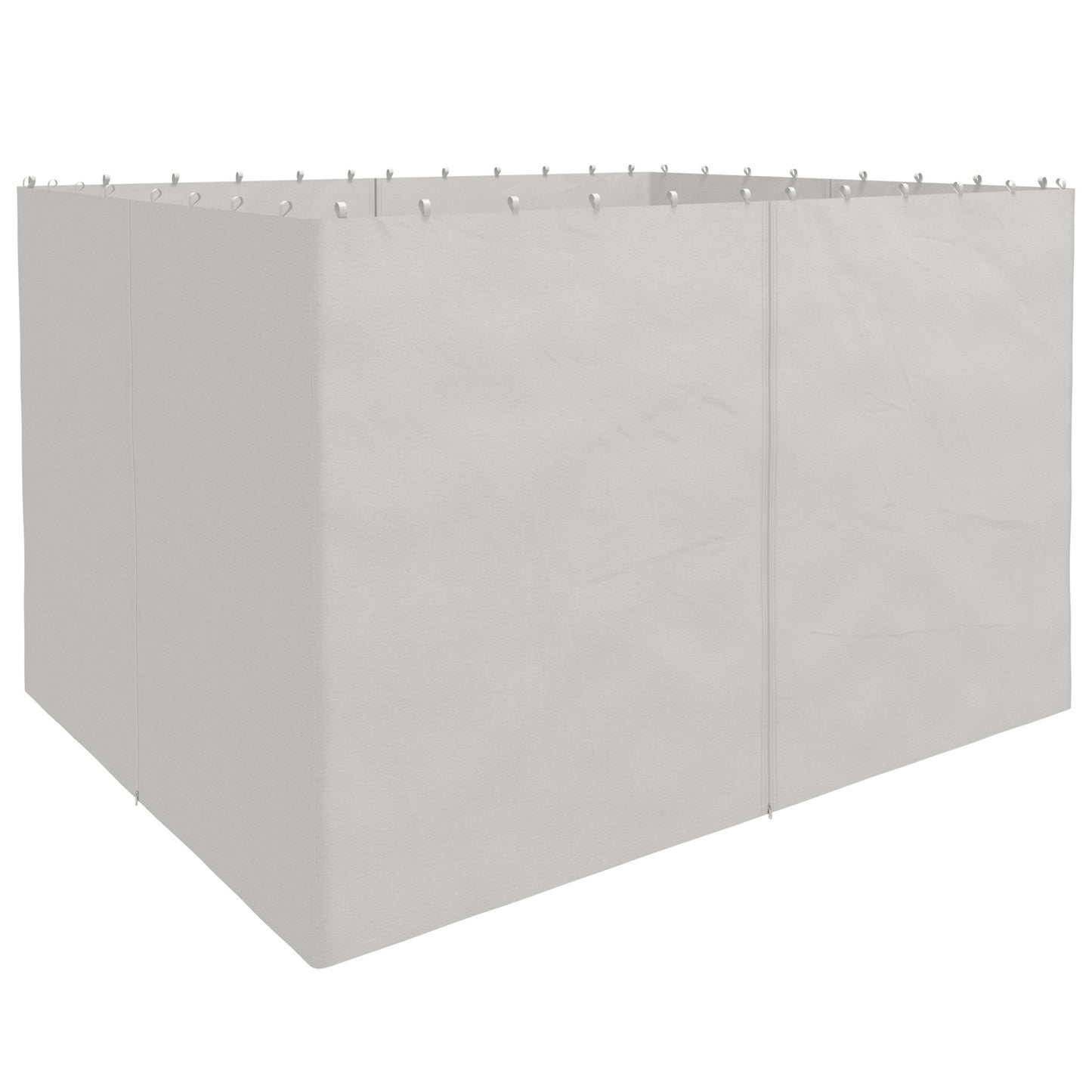 Gazebo Privacy Curtains 4-Panel with Zipper – Replacement Side Panels for 10’x12’ Gazebo or Pergola, Durable Polyester Fabric, Hooks & C-Rings Included, Wind & Sun Protection – Brown