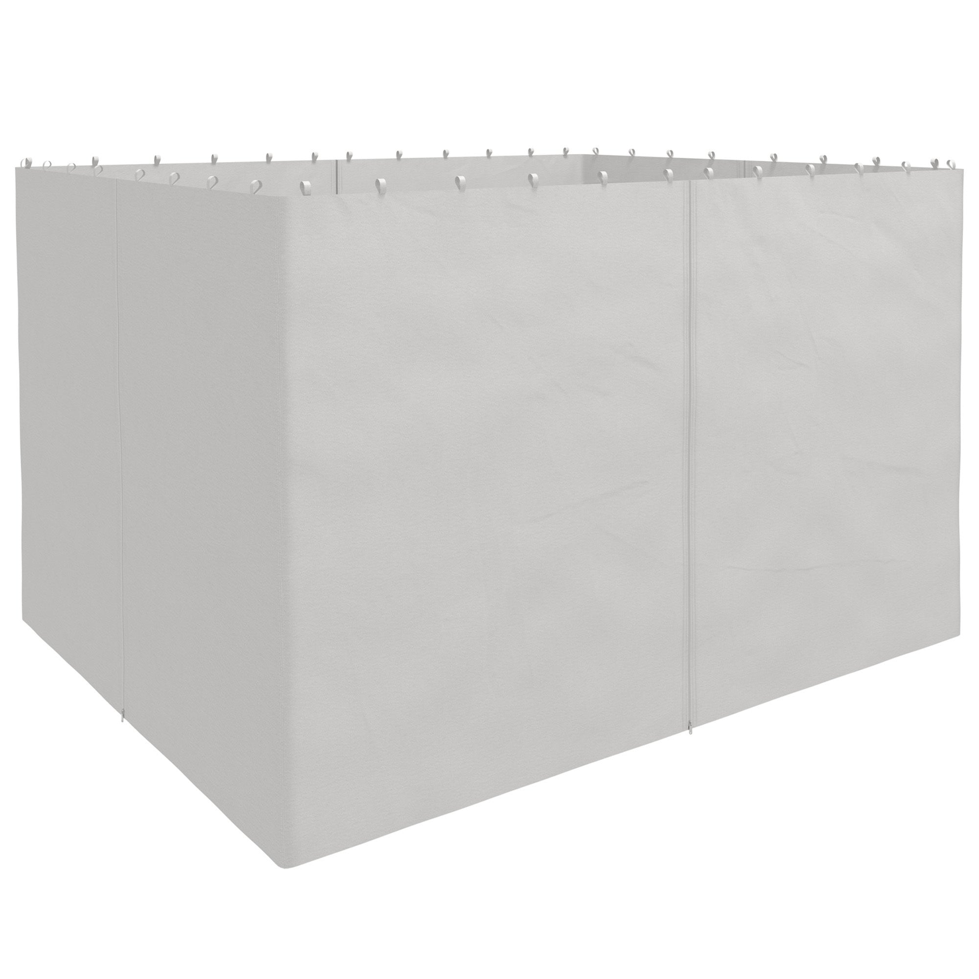 Replacement Gazebo Curtains with Zipper, 4-Panel Gazebo Privacy Side Panels Only, for 10' x 12' (3 x 3.6 M) Gazebos or Pergolas, Hooks/C-Rings Included, Brown, Outdoor Events Protection, Durable Polyester Fabric, Easy Installation