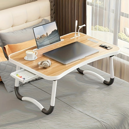 Extra Large Portable Laptop Folding Desk – Adjustable Bed Table Tray Stand for Reading, Writing & Eating on Bed, Sofa or Floor, Sturdy No-Assembly Study Table, Perfect Holiday Gift