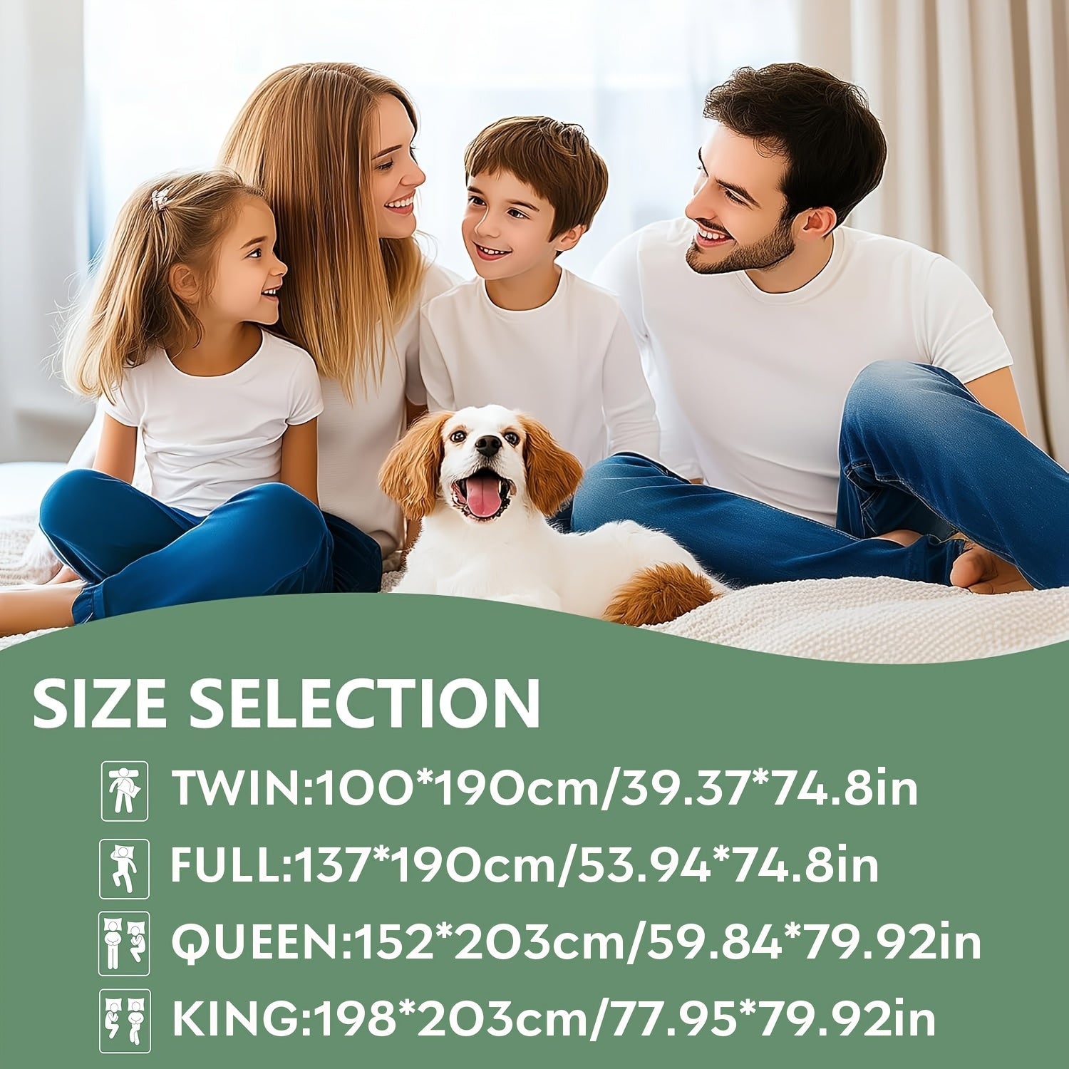 Thicken Waterproof Mattress Protective Cover - Home Fitted Sheet Set The Mattress Topper Fits Tightly to The Bed, for Bedroom, Guest Room, Hotels, Comfortable And Durable, Breathable, for Twin&Full&Queen&King, Christmas&Halloween Gift