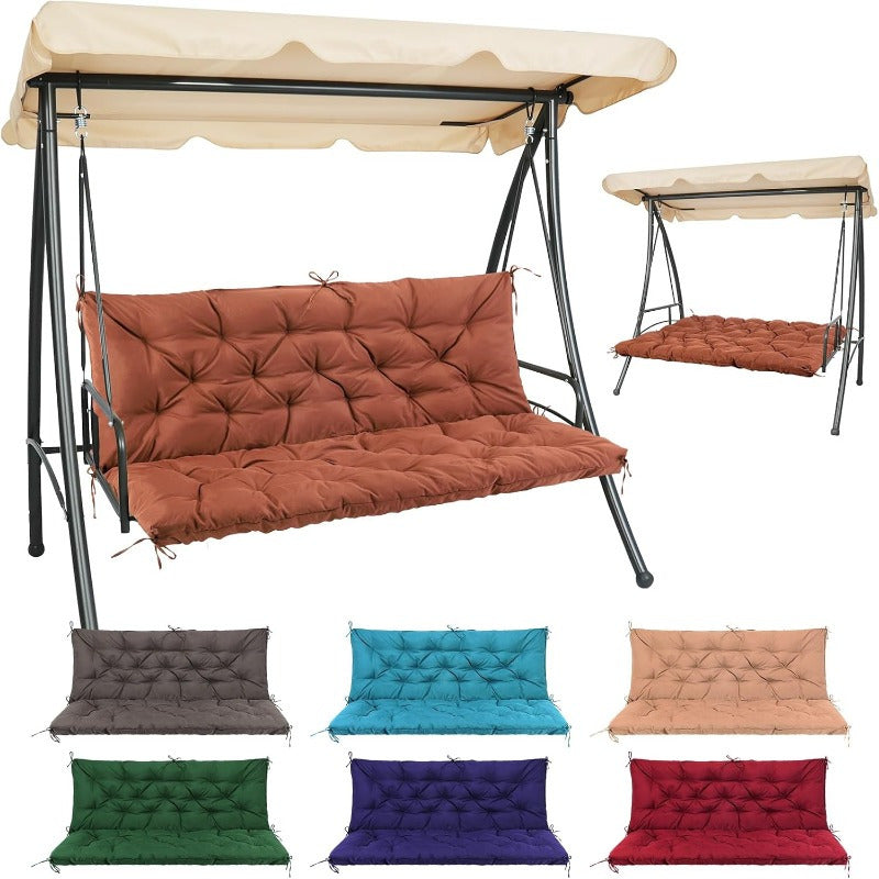 Outdoor Patio Swing Cushion 47x40 Inch 4 Inch Thick Waterproof - Fade-Resistant PP Cotton Bench Cushion with 8 Anti-Slip Straps for Porch Swing Garden Bench Lounge Chair Canada