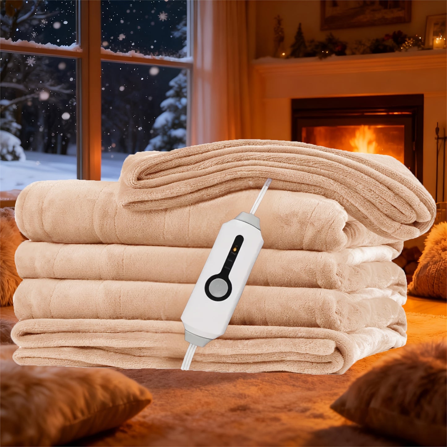 Heated Electric Blanket Flannel Full Size – Fast Heating Soft Cozy Throw for Bed Couch Chair, Multiple Sizes & Colours, Home Office Bedroom Warmth – ShopVora CA