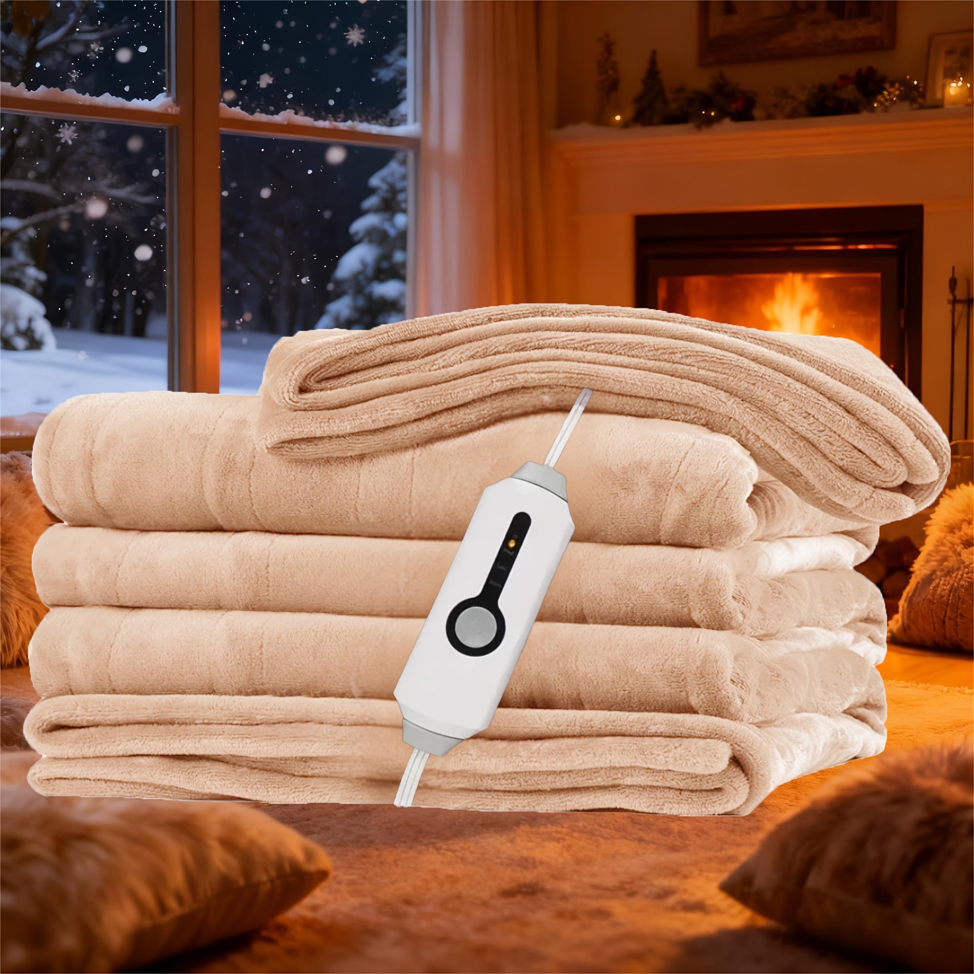 Heated Electric Blanket Flannel Full Size – Fast Heating Soft Cozy Throw for Bed Couch Chair, Multiple Sizes & Colours, Home Office Bedroom Warmth – ShopVora CA
